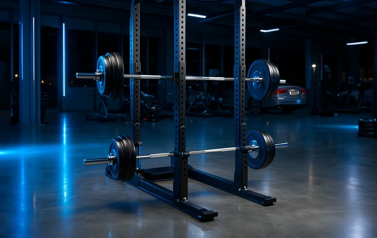 Atmospheric gym backdrop